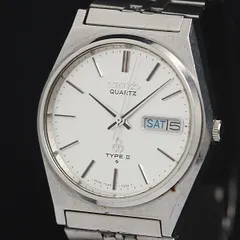 稼働美品】SEIKO TYPE II 7546-7050／クォーツ／シルバー Yahoo