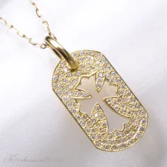 18金 ネックレス メンズ ドッグタグ ネックレス ダイヤモンド 1カラット クロス 十字架 ダイヤモンドネックレス メンズネックレス K18 18K リバーシブル 男性用 日本製 鑑別書付き 刻印入り
