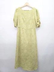 ◇ LOWRYS FARM 花柄 半袖 ロング ワンピース サイズ40 イエロー系 ホワイト レディース P  【1407260013167】