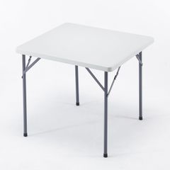 【迅速発送】BOOSDEN 折りたたみテーブル 80x80x72cm アウトドア テーブル 正方形 ダイニングテーブル コンパクト 組立不要 食卓 リビングテーブル 軽量 イベント用 室内/屋外 ホワイト