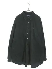 古着 90s Ralph Lauren 「BLAIRE」 ダーク チェック 細畝 コーデュロイ BD シャツ XXL 古着 