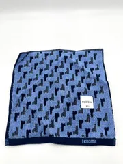 【タグ付き未使用品】Renoma　レノマ　ハンカチ　ミニタオル　コットン　ネイビー　26×25