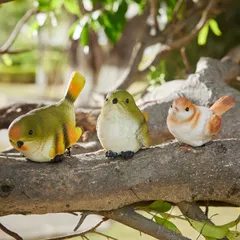 置物 オブジェ ガーデンオーナメント 3羽の小鳥 鳥 バード 屋外 屋内 室内 インテリア 玄関 リビング ダイニング 装飾 庭 ガーデニング 装飾 ガーデン 可愛い ギフト インテリア用品 贈り物 雑貨