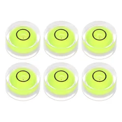 uxcell 6個 丸型バブルレベル 15x8mm ミニ円形ブルズアイ水準器 カメラ三脚 望遠鏡 ワークショップ ターンテーブル 写真フレーム 水平出し用 緑