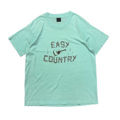 【XL】90s USA製 SCREEN STARS Tシャツ ヴィンテージ ギター 音符 音楽 シングルステッチ 水色 ブルー