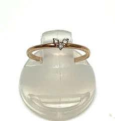 4℃ ヨンドシー K10　ダイヤモンド   リング 指輪 ＃3  0.7ｇ  3号 10金 ピンキーリング ピンクゴールド系