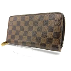 【 美品 】LOUIS VUITTON　ルイヴィトン　ダミエ　ジッピーウォレット　RFID　ラウンドファスナー　長財布　ブラウン／ローズバレリーヌ