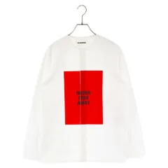 JIL SANDER (ジルサンダー) NEVER FADE AWAYプリントノーカラー長袖シャツ ホワイトのサムネイル