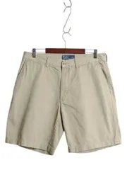 【お得なクーポン配布中!】 00s ポロ ラルフローレン コットン チノ ショートパンツ メンズ 35 / 古着 オールド ショーツ 短パン ノータック ポロチノ アーミー タイプ