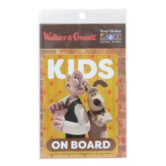 【メール便】ウォレスとグルミット ビッグシール ビッグサイズステッカー KIDS ON BOARD ゼネラルステッカー 車用ステッカー カー用品 耐光 耐水 セーフティステッカー キャラクター グッズ のサムネイル