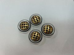ヴィンテージ ボタン ゴールド×クリア メッシュ 4個セット