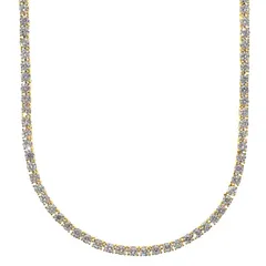 幅４mmx５０cm ゴールド テニスネックレス テニスチェーン  TENNIS NECKLACE１５ct CZダイヤ（キュービック・ジルコニア）チェーン 14K GOLD