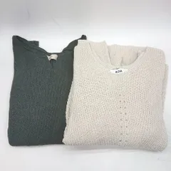 ◇ ⊇ 《 AZUL BY MOUSSY まとめ売り2点セット サイズL 長袖セーター 半袖ブラウス カットソー レディース 》 E  【1501160037992】