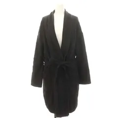 パドカレ pas de calais ウールガウンコート アウター ロング ドッキング フェイクレイヤード ベルト付き 36 ダークグレー /DF ■OSのサムネイル
