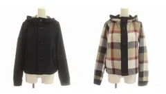 ブルーレーベルクレストブリッジ BLUE LABEL CRESTBRIDGE リバーシブル マウンテンパーカー ジャケット チェック 38 M ネイビー 紺 /☆Gのサムネイル