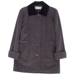 Vintage イヴサンローラン Yves Saint Laurent コート 襟ベロア ウール 無地 アウター レディース M グレー/ブラックのサムネイル