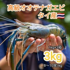 冷凍オ二テナガエビ 8‐10尾/㎏【3kgセット】アジアンロブスター 高級タイ川海老 タイ食材