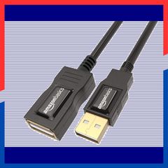 【在庫処分】(タイプAオス - 1.0m 速度480Mbps プリンター対応 タイプAメス) 2.0 USB-A 延長ケーブル ブラック USB ベーシック