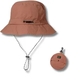 Capprecier サファリハット メンズ レディース 折りたたみ UVカット 帽子 防水 通気 紫外線対策 超軽量速乾 バケットハット アウトドア 登山 キャンプ 春 夏 秋 男女兼用(ブリックレッド,  60.0 cm)