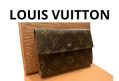 ヴィトン モノグラム コンパクト財布 ポルトトレゾール 男女兼用 シリアル有り