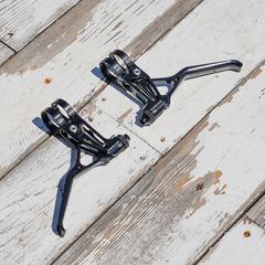 FUN SLY Brakelever ブラック ハンドルクランプ径22.2mm 左右セット CNC アルミ削りだし超軽量ブレーキレバー