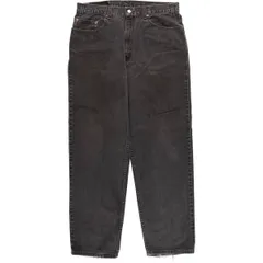 古着 00年代 リーバイス Levi's 550 RELAXED FIT ブラックデニム テーパードデニムパンツ USA製 メンズw36相当/evb029165