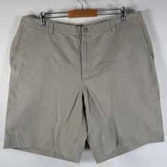 古着 コロンビア Columbia ダック ショートパンツ チノショーツ 大きいサイズ サイドポケット ワンポイントロゴ w40  ベージュ メンズ