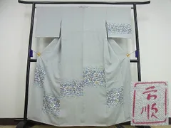 【単衣にも】人間国宝　城間栄順　本場琉球紅型　松煙赤城紬の染め名古屋帯 単衣・夏帯】 【日本工芸会正会員 城間栄順】 特選本場琉球紅型