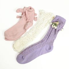 【おまとめ】ピンクハウス★モチーフ飾りが可愛い！靴下3足セット　ピンク・白・紫系＊ｋ