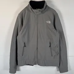 古着 ザ・ノースフェイス THE NORTH FACE ソフトシェルジャケット フルジップ ワンポイントロゴ L  グレー系 レディース