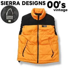 【定番】 00s ヴィンテージ シエラデザイン SIERRA DESIGNS ダウン ベスト M オレンジ x ブラック メンズ