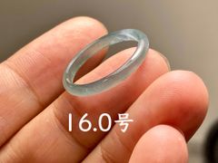 L13-111 氷種 薄水緑色 16.0号 グアテマラ産 A貨 本翡翠 くりぬき リング