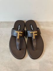 ！！T様専用！！TOM FORD トムフォード ロゴサンダル ダークブラウン 10