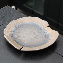レトロ風 陶器製 茶壺用 承盤 丸型トレイ 家庭用 養壺台 功夫茶器 茶道具 ベース