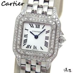 【2重ダイヤベゼル】カルティエ パンテール SM 後期モデル 極美品 ダイヤ レディース Cartier 時計 腕時計 中古【送料無料】