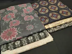 平和屋本店■大島紬 まとめて6点 花柄 七宝 7マルキ など 着用可能あり 全て正絹 ppp1832 km 平和屋本店□大島紬 まとめて6点 花柄 七宝 7マルキ など 着用可能あり