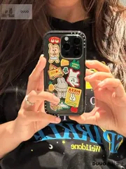 新品iPhoneケース ピザパーティうさぎちゃん ケースティファイ インパクトライトケース CASETiFY耐衝撃 透明 iPhone16/16Pro/iPhone16Pro Max/iphone15/iPhone14/13