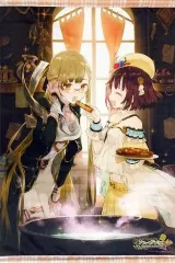 【中古】タペストリー [単品] ソフィー＆モニカ NOCO氏描き下ろしB2タペストリー 「PS4/PS3/PS Vitaソフト ソフィーのアトリエ ～不思議な本の錬金術士～ ファミ通DXパック」 エビテン限定セット同梱特典