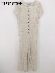 ◇ Heather ヘザー 花柄 半袖 オールインワン サイズF ライトベージュ系 レディース 【中古】 【1102240008675】