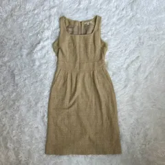 【訳あり】【期間限定】BANANA REPUBLIC  （バナナリパブリック） ノースリーブツイードワンピース 膝丈 コットン100% サイズ0 レディースXS