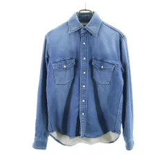 ビームスハート 長袖 ウエスタンシャツ S ブルー系 BEAMS HEART メンズ 古着 【240315】
