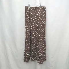 ◇ ⊆ スローブイエナ 水玉模様 ロング フレア スカート サイズ38 ブラウン系 レディース E  【1505220004597】