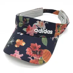 ★SALE10％OFF★アディダス サンバイザー ネイビー×マルチ 花柄 フルーツ柄  フリー(56-58cm) ゴルフウェア adidasのサムネイル