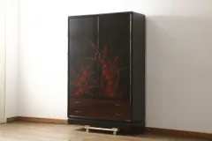 ★事前問合せ必須★ 讃岐漆芸 着物箪笥 中古 美品 最高級 蒟醤 きんま塗り 衣装箪笥 収納箪笥 和タンス 引き出し リペア+発送まで3週間前後 R-060773