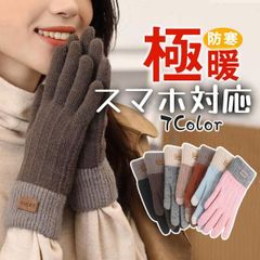 手袋 レディース 冬 防寒 【ふわふわ裏起毛・二層ニット保温・超高い防風性 スマホ対応 グローブ 柔らかい 保温 暖かい おしゃれ 自転車 通勤 通学 てぶくろ