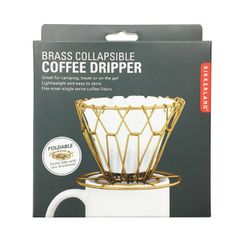 ブラス コラプシブル コーヒードリッパー ゴールド