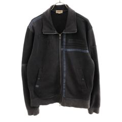 アヴィレックス プリント ライン ジップジャケット L グレー系 AVIREX 異素材切り替え メンズ