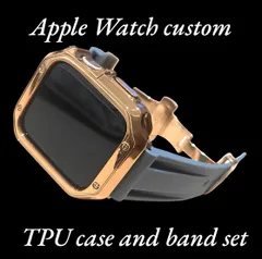 カスタム セット アップルウォッチバンド ラバーベルト Apple Watch カバー ケース メンズ レディース 38mm 40mm 41mm  42mm44mm45mm46mm49mm
キラキラ　極艶コーティング　シリコンバンド