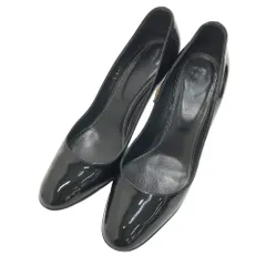 Sergio rossi セルジオロッシ 221 エナメル パンプス  ブラック系 38 レディース [240101212788]