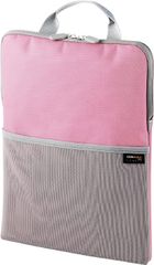 465 エレコム ~11.6インチ パソコンケース タブレットケース 抗菌 撥水 CORDURA(R) ハンドル付 ネームタグ付 ピンク BM-IBHABV11PN